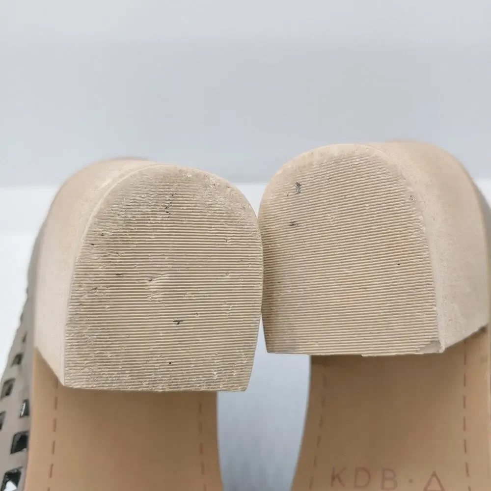 Kelsi Dagger Leather Taupe Gray Kyoto Shooties Sz 8
